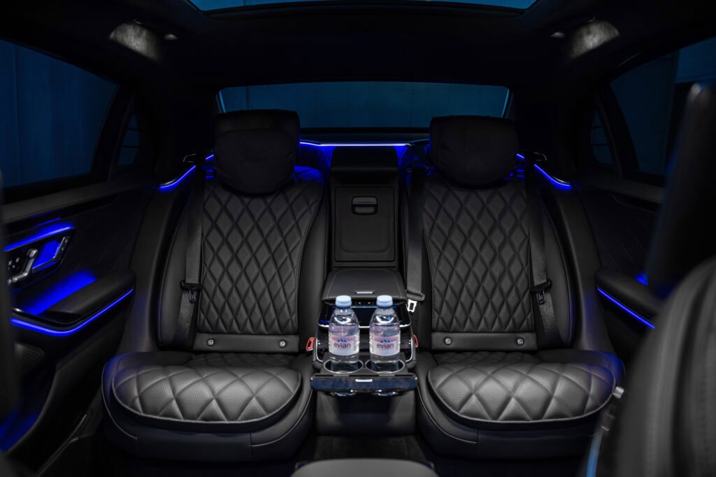 BEA Limousines Fuhrpark - Luxury Limousine S-Klasse Innenraum